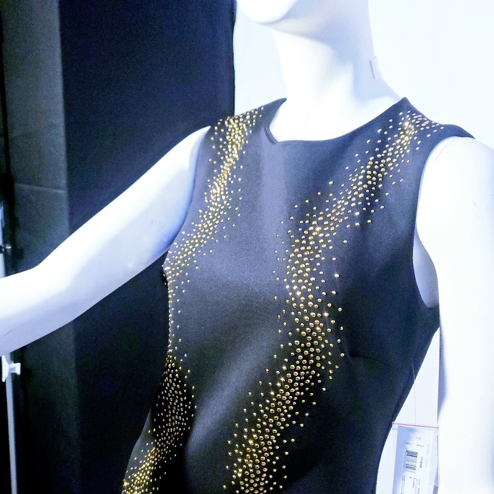NWT Bisou Bisou Studded Bodycon Dress - Picture 2 of 4